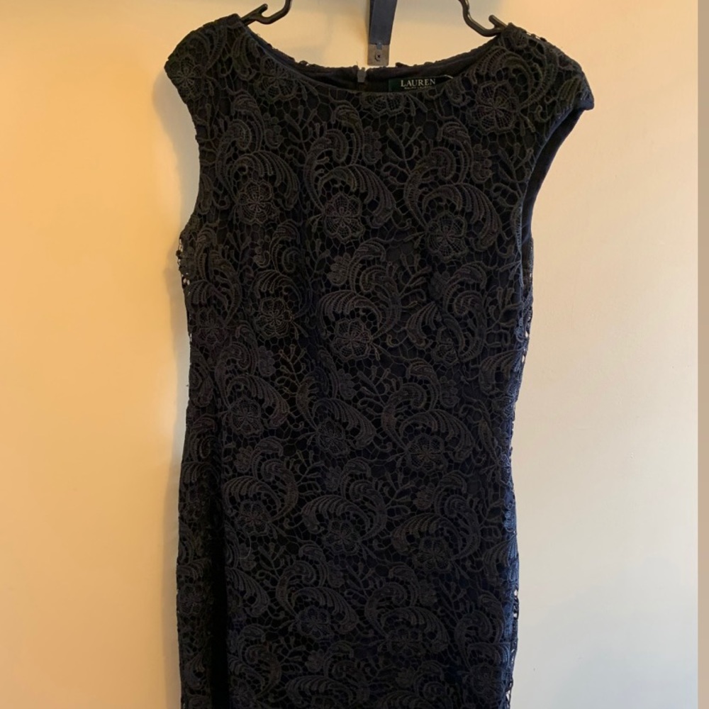 Size 10 Ralph Lauren blue dress. Only worn once!